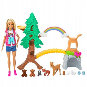 Lalka Barbie Przewodniczka + 10 zwierzątek 3+ Mattel