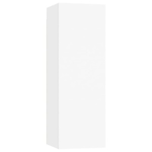 Szafka TV, biała, 30,5x30x90 cm, płyta wiórowa