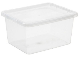 Pojemnik z pokrywą Basic 18L Plast Team Transparentny