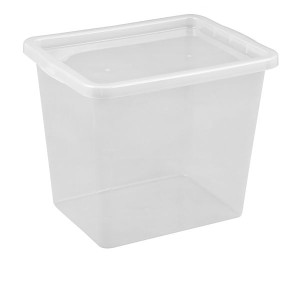 Pojemnik z pokrywą Basic 29L Plast Team Transparentny