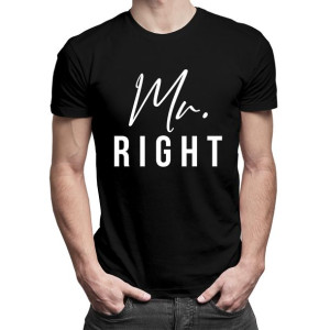 Mr. Right koszulka dla męża prezent na ślub rocznicę ślubu walentynki