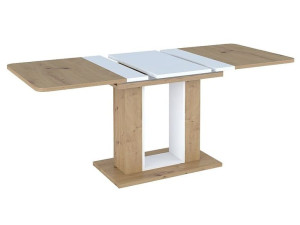 Stół Twins Dąb Artisan / Biały Mat 140(180)x80