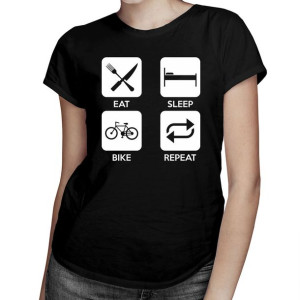 Eat sleep bike repeat - koszulka dla rowerzysty