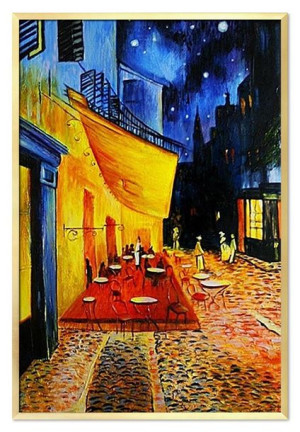 Obraz olejny ręcznie malowany 63x93 Vincent van Gogh Nocna kawiarnia kopia