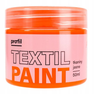 Farba do tkanin jasnych PROFIL50ml pomarańcz fluo