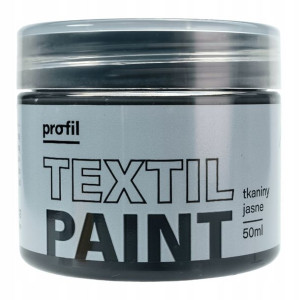 Farba do tkanin jasnych PROFIL 50ml szary