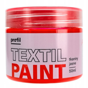Farba do tkanin jasnych PROFIL 50ml czerwony