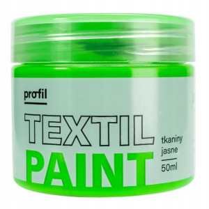 Farba do tkanin jasnych PROFIL 50ml zieleń fluo