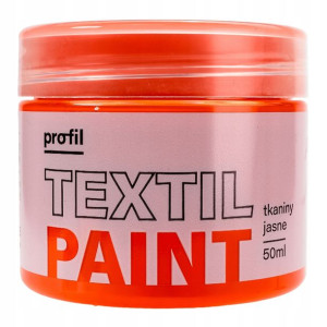Farba do tkanin jasnych PROFIL 50ml pomarańczowy