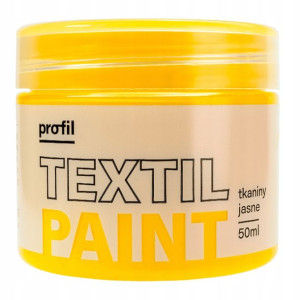 Farba do tkanin jasnych PROFIL 50ml żółty jasny