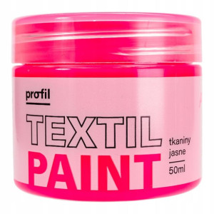 Farba do tkanin jasnych PROFIL 50ml róż fluo
