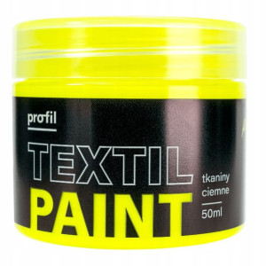 Farba do tkanin ciemnych PROFIL 50ml zółty fluo