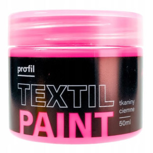 Farba do tkanin ciemnych PROFIL 50ml róż fluo