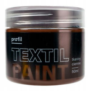 Farba do tkanin ciemnych PROFIL 50ml brąz