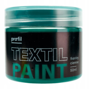 Farba do tkanin ciemnych PROFIL 50ml zieleń ciemna