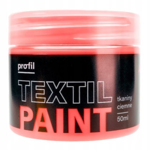 Farba do tkanin ciemnych PROFIL 50ml czerwony fluo