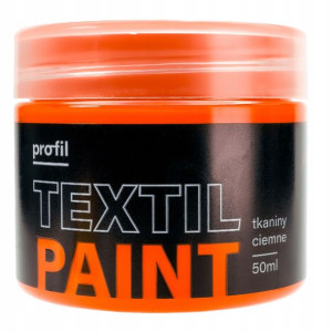Farba do tkanin ciemnych PROFIL 50ml pomarańczowy