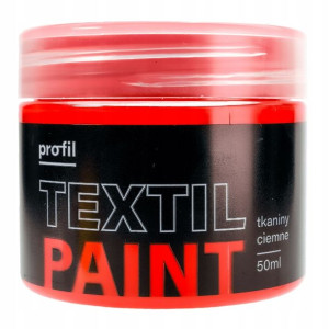 Farba do tkanin ciemnych PROFIL50ml czerw. jasny