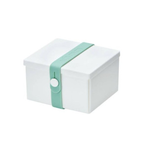 No.02 lunchbox składany z opaską Uhmm - white / mint