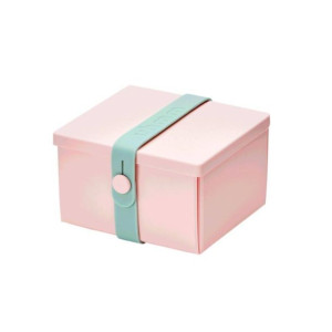 No.02 składany lunchbox z opaską Uhmm - pink / mint