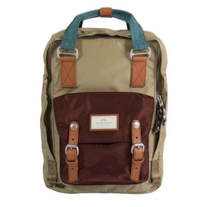 Plecak codzienny Doughnut Macaroon Glossy Blocking Series - beige / maroon