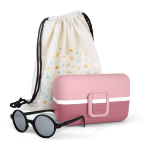 Zestaw dla dziecka Monbento lunchbox + okulary + worek Ki ET LA  - black /
