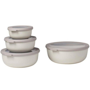 Zestaw 4 misek Cirqula niskie 350 750 1250 2250 ml Mepal - nordic white