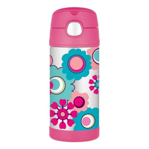 FUNtainer termos dziecięcy ze słomką 355 ml Thermos - floral