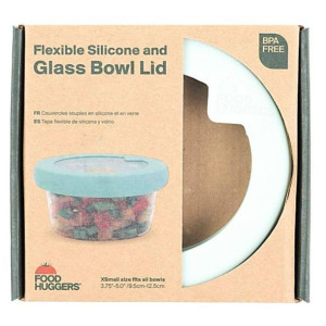 Food Huggers silikonowo-szklana pokrywka wielofunkcyjna XS - gradual green
