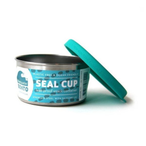 Okrągły pojemnik na przekąski Seal Cup Solo™ 207 ml ECOlunchbox - turquise