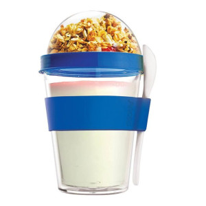 Lunchbox / pojemnik na jogurt z łyżką YO 2 GO Asobu - blue