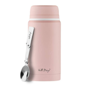 Termos obiadowy z łyżką Vialli Design Fuori 750 ml - różowy