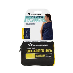 Prześcieradło Silk Cotton Liner Traveller Sea to Summit - navy
