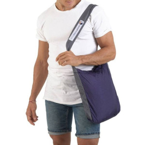 Torba na zakupy składana Eco Bag S Ticket To The Moon - navy blue / dark gr