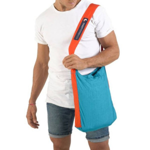 Torba na zakupy składana Eco Bag S Ticket To The Moon - aqua / orange