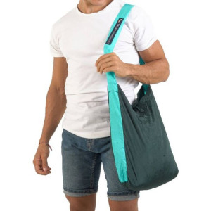 Torba na zakupy składana Eco Bag M Ticket To The Moon - dark green / turquo