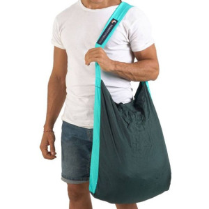 Torba na zakupy składana Eco Bag L Ticket To The Moon - dark green / turquo