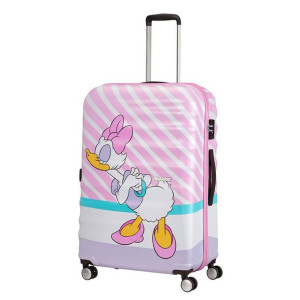 Walizka duża American Tourister Wavebreaker Disney - Daisy pink kiss