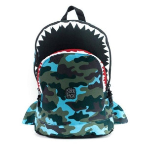 Plecak szkolny Pick & Pack Shark Shape M - camo light blue