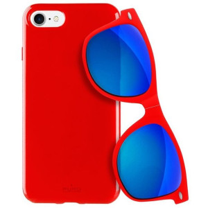 PURO Sunny Kit - Zestaw etui iPhone SE 2020 / 8 / 7 + składane okulary prze