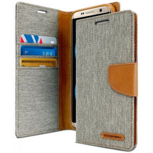 Mercury Canvas Diary - Etui Samsung Galaxy S8+ z kieszeniami na karty + sta