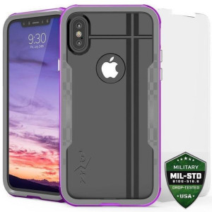 Zizo Shock Case - Pancerne etui iPhone Xs / X z hartowanym szkłem na ekran