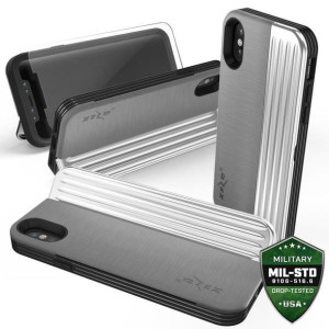 Zizo Retro Series - Etui iPhone Xs / X z kieszenią na karty + podstawka + s