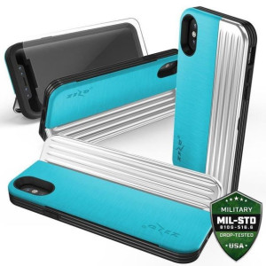 Zizo Retro Series - Etui iPhone Xs / X z kieszenią na karty + podstawka + s