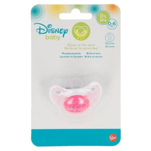 Mickey Mouse - Smoczek silikonowy w anatomicznym kształcie 0 - 6 m (świecąc