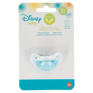 Mickey Mouse - Smoczek silikonowy w anatomicznym kształcie 0 - 6 m (świecąc