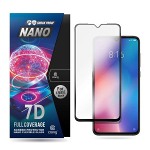 Crong 7D Nano Flexible Glass - Szkło hybrydowe 9H na cały ekran Xiaomi Mi 9