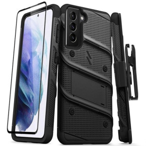 Zizo Bolt Cover - Pancerne etui Samsung Galaxy S21 5G ze szkłem 9H na ekran