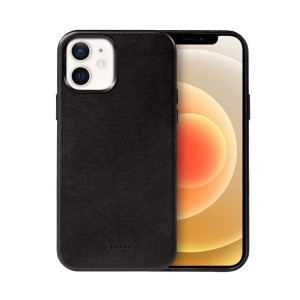 Crong Essential Cover Magnetic - Etui ze skóry iPhone 12 / iPhone 12 Pro Ma