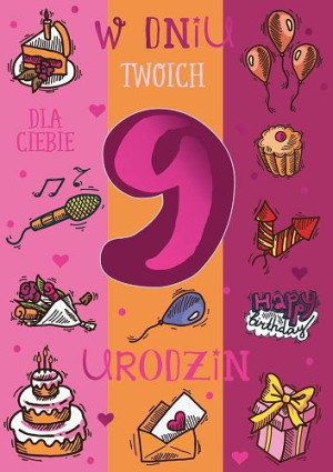 Kartka na 9 urodziny PR 333